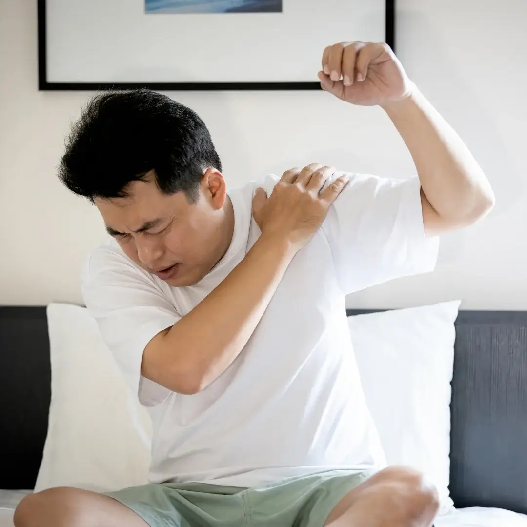 Pain relief massage for frozen shoulder stiffness and mobility