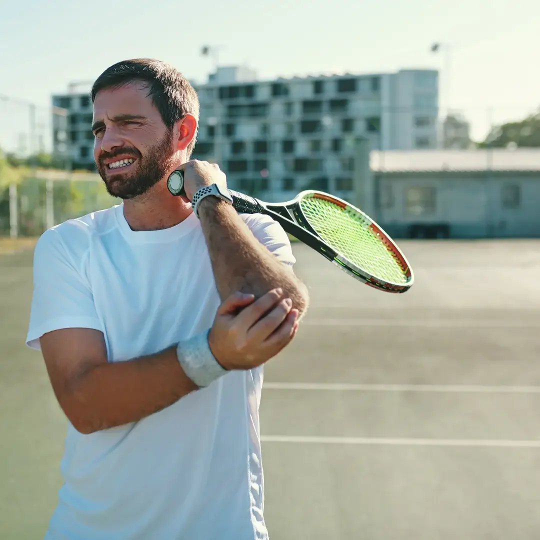 Pain relief massage for tennis elbow discomfort